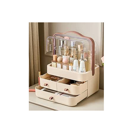 RMAN® Make Up Organizer Beauty Kosmetik Organizer 180°Drehbar Schmink Aufbewahrung Kosmetikbox Für Dresser Bad Schlafzimmer
