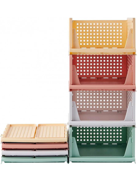 RMAN® 4 Stück Schrank Organizer Stapelbare Kleiderschrank Aufbewahrungsbox  Faltbar Kleiderschrank Plastik Lagerkisten Ausziehbare Schublade für  Kleidung Schlafzimmer Garderobe(43 x 33 x 72cm)