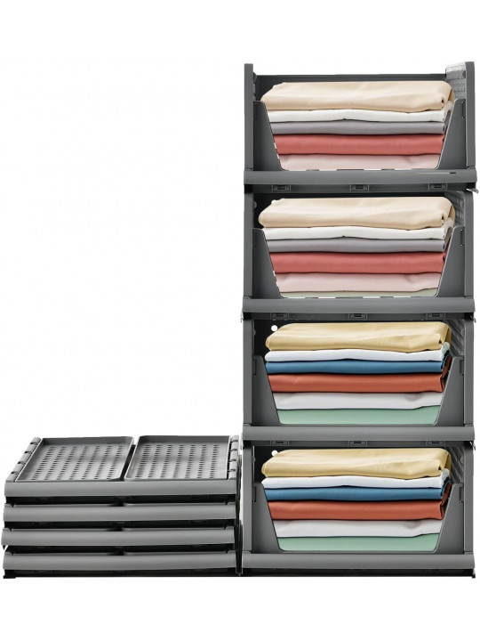 Organizer per cassetti 7 scomparti per biancheria intima in tessuto box scatola salvaspazio per armadio