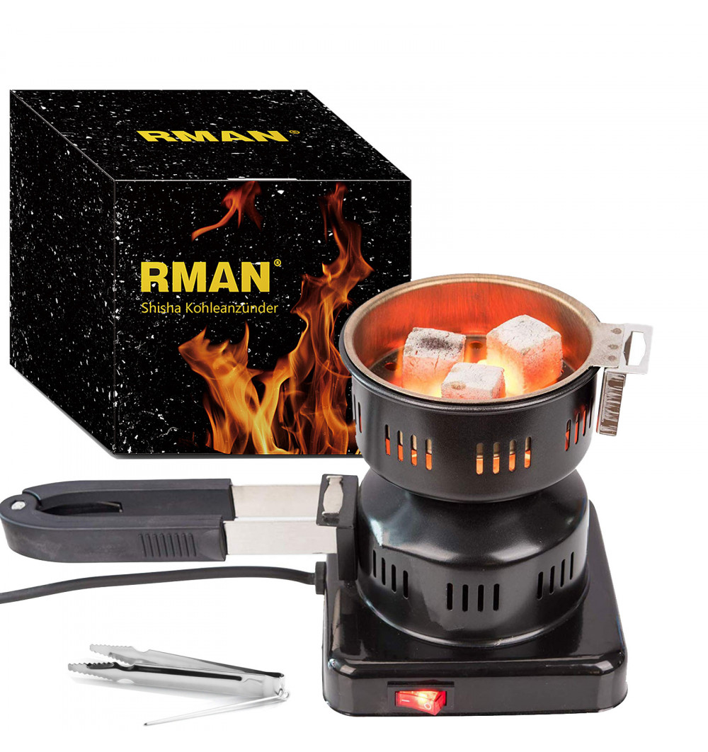 RMAN® Shisha Charcoal Lighter Electric Charcoal Grill Shisha 600W Charcoal  Lighter for Shisha Hotplate Burner E-Heater Burner