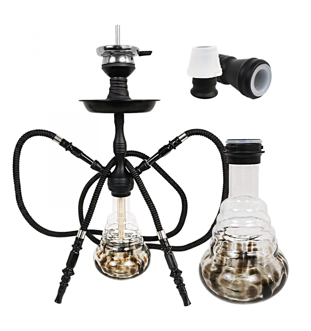 Shisha Set RMAN Shisha Set 2 Schlauche 2 Anschlüssen 55cm Wasserpfeife Komplett ...